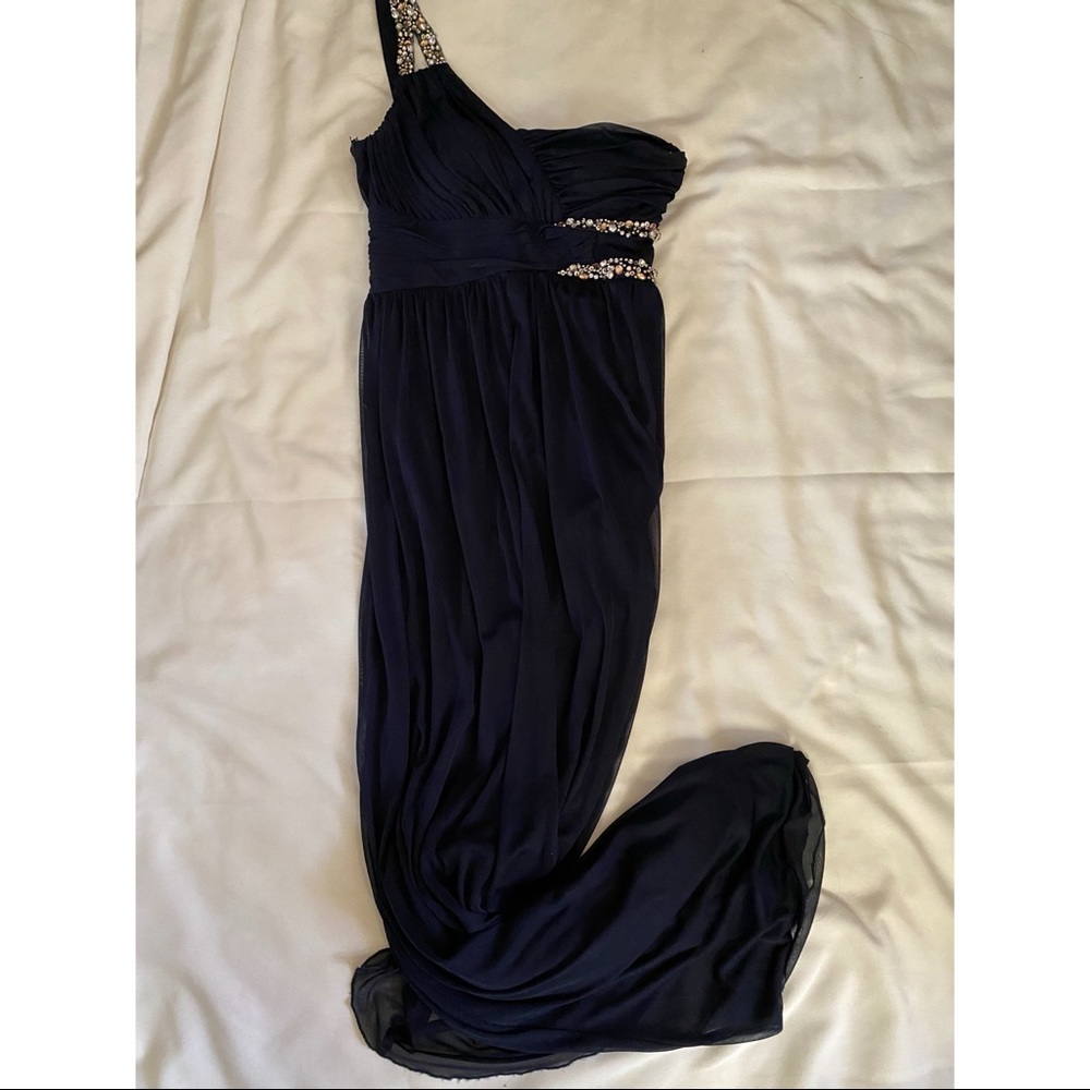 Navy blue gown